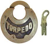 “TORPEDO” – 2 Bottom Pins – Brass Case – Brass Face Plate – Brass Shackle