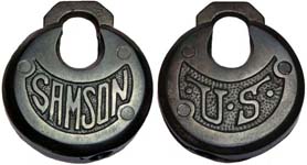 “SAMSON” – “•U•S•” – 3 Pins – Narrow Fancy “•U•S•”