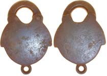 “H. & J. W. KING”. 2 3/8″ wide. Steel body. Steel shackle. 5 lever. “H. & J. W.