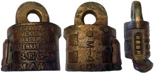 “SERVICIO MEXICANO CERTIFICADO INTERNATIONAL REG’D MAIL” – “1889” – “M-45”