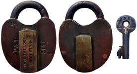 “P&T 3145” – “CLOSE THE LOCK TO GET KEY OUT”