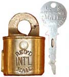 “REG’D INT’L MAIL” – “C” – Ribbed Key