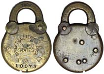 “STREET LETTER BOX LOCK UNITED STATES” – “10073” – “1897”