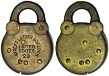 “STREET LETTER BOX LOCK UNITED STATES” – “23”