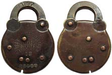 “STREET LETTER BOX LOCK UNITED STATES” – “26007” to “12” – “1897”