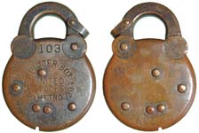 “STREET LETTER BOX LOCK UNITED STATES” – “METRO” – “103”