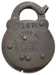 “STREET LETTER BOX LOCK UNITED STATES” – “METRO” – “107”