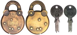 “STREET LETTER BOX LOCK UNITED STATES” – “METRO” – “112”
