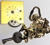 “U. S. MAIL” – Inspectors Ratchet Lock. 2 1/16″ high x 1 3/8″ wide. Steel body.