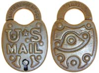 “U★S MAIL” – “1881” – Brass