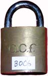 “a.c.f.”. Size: 2B52. Padlock Stamp #: 0266-E. Color: Green.