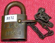 “C.E.Co. 2B50-1”. Size: 2B50-M1. Padlock Stamp #: 0939-E. Color: Not determined.