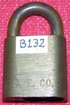 “C. E. CO.”. Size: 2B53. Padlock Stamp #: Not determined. Color: None.