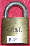 “C.F.&I.”. Size: 4B62. Padlock Stamp #: 0051-E. Color: Green.
