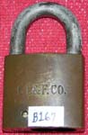 “C.I.&F. CO.”. Size: 4B62. Padlock Stamp #: 0086-E. Color: Not determined.