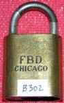“F.B.D. CHICAGO”. Size: 1B69. Padlock Stamp #: 0698-F. Color: Green.
