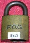 “F.O.Co.”. Size: 4B62. Padlock Stamp #: 0032-E. Color: Black.