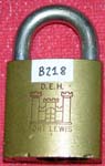 “D.E.H. FORT LEWIS”. Size: 4B72. Padlock Stamp #: 1784-E. Color: Red.