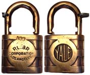 “P.L.&P. CORPORATION LOS ANGELES”. 2 3/4″ high x 1 3/4″ wide. Brass body. Brass