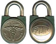 “U.S. ARMY MEDICAL CORPS” – “FRAIM”. Body Material: Cast 1 Piece. Body Size: 1 9