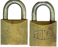 “U.S. ARMY” – “TONA”. Body Type: Cast 1 Piece. Body Material: Bronze. Body Size: