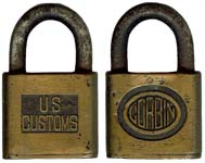 “US CUSTOMS” – “CORBIN”