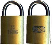 “U.S.CUSTOMS” – “BEST”. Body Type: Extruded. Body Material: Brass. Body Size: 2″