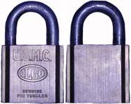 “U.S.M.C. ILCO…”. Body Type: Solid. Body Material: Brass. Body Size: 1 3/4″Wx1