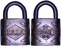 "U.S.M.C." - "SEGAL...". Body Type: Cast 1 Piece. Body Material: Bronze. Body Si