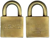 “U.S.M.C.” – “EAGLE…”. Body Type: Solid. Body Material: Brass. Body Size: 1 3/