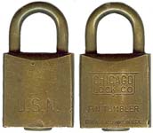 “U.S.N.” – “CHICAGO LOCK…”. Body Type: Solid. Body Material: Brass. Body Size: