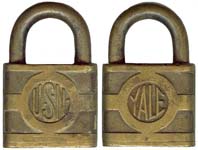 “U.S.N. STOREROOM” – “YALE”. Body Type: Cast 1 Piece. Body Material: Bronze. Bod