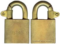 “U.S.N.” – “LUBRICATE WITH GRAPHITE”. Body Type: Solid. Body Material: Brass. Bo