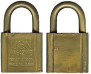 “U.S.N. MAGAZINE TAYLOR…”. Body Type: Solid. Body Material: Brass. Body Size: