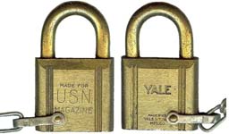 “U.S.N. MAGAZINE…” – “YALE…”. Body Type: Extruded. Body Material: Brass. Bod