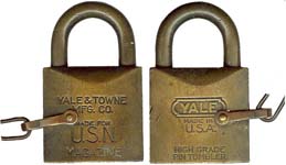 “U.S.N. MAGAZINE…” – “YALE…”. Body Type: Extruded. Body Material: Brass. Bod