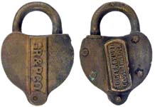 “GR&PCO” – “TO GET KEY OUT CLOSE THE LOCK”