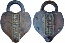 “L&NRR” – “TO GET KEY OUT CLOSE THE LOCK” – Flat Shackle