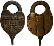 “MISSOURI PACIFIC LINES” – “MAINTENANCE WAY” – Steel Shackle