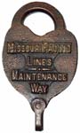 “MISSOURI PACIFIC LINES” – “MAINTENANCE WAY” – Brass Shackle