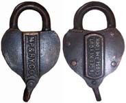 “MP&RYCO” – “TO GET KEY OUT CLOSE THE LOCK”