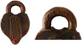 "SA&MRR" - "TO GET KEY OUT CLOSE THE LOCK"