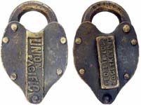 “UNION PACIFIC” – “CLOSE THE LOCK TO GET KEY OUT” – “SWITCH”