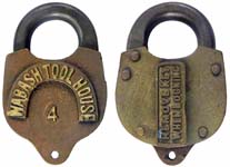 “WABASH” – “TOOL HOUSE 4” – “REMOVE KEY WHEN LOCKING”