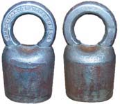 “J. H. W. CLIMAX”. 4″ high. Steel body. Steel Shackle. Single sided flat key. Th