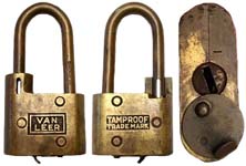 “VAN LEER” – “TAMPROOF” – “PAT PENDING”