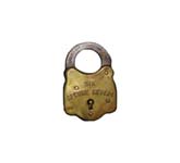 “SIX SECURE LEVERS” – Brass Case – Steel Shackle