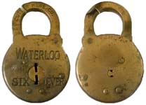 “WATERLOO SIX LEVER CUTLER HDWE CO” – Flat Key