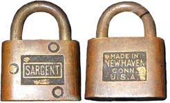 “SARGENT” – “MADE IN NEW HAVEN CONN