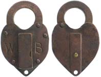 “115” – Bronze – “WB” – Regular Case Posts – Large Bronze Shackle – Notched Dust Guard